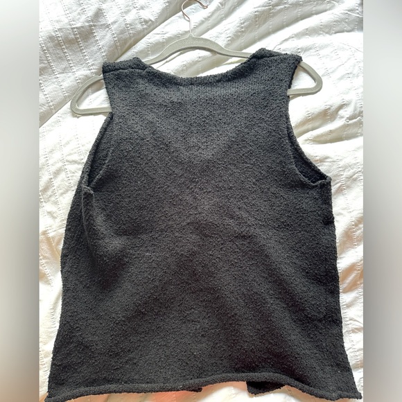 Abercrombie & Fitch Black Textured Tie-Front Tank - Picture 4 of 12